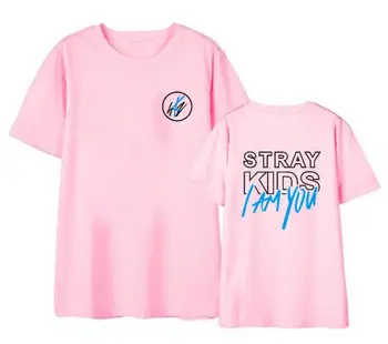 Vară stil kpop straykids concert fel sunt ai printat-o de gât tricou unisex moda maneca scurta tricou vrac fanii k-pop