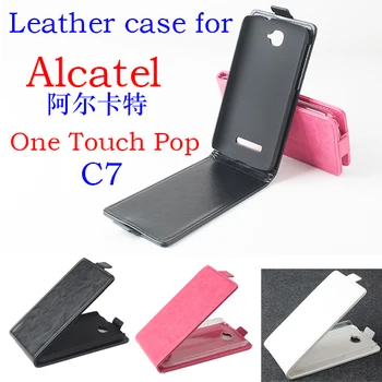 Caz din piele Pentru Alcatel One Touch POP C7 OT7041 7041D Flip cover locuințe Pentru Alcatel OT 7041 D cazuri de Telefon acoperă Saci de Fundas