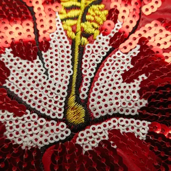 1 BUC Paiete Flori Patch-uri Pentru Haine Rochie Broderie Floare Roșie Plante Patch-uri DIY Accesorii P0002