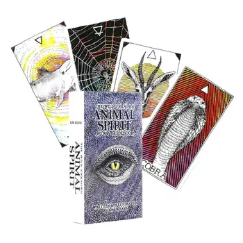 63pcs engleză Cărți de Tarot Deck The Wild Animal Necunoscut Spirite Ghid Petrecere de Familie Tabla de Joc