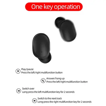 A6S seturi de Căști Bluetooth Voor Redmi Airdots Draadloze Oordopjes 5.0 Tws Oortelefoon Anulare a Zgomotului Microfoon Voor Iphone Huawei