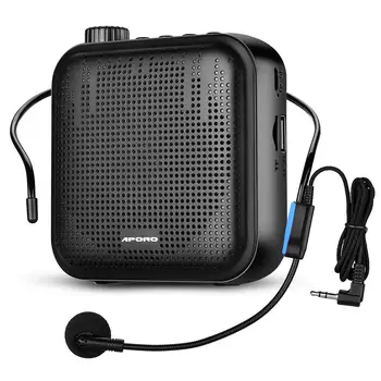 12W Voce Amplificator Portabil Mini cu Sunet-amplificarea Joc de Muzică cu Fir Căști cu Microfon Betelie Baterie de 2000mAh