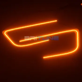 Switchback SMD LED Alb de Lumină Galbenă C-Inele Bord de Circuit Pentru Subaru WRX STI-2018 Faruri DIY Retrofit Dual-Lămpi de Culoare