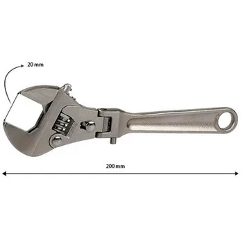 8 inch Reglabilă cu Clichet Mâner Pliabil Dual-Scop Pipe Wrench Cheie Instrument de Mână