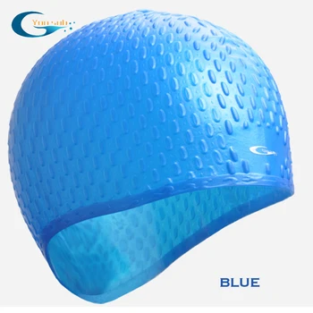 Silicon de Particule 3D rezistent la apa Capac de Înot PENTRU Bărbați și Femei Capacul Ureche Osoase Piscină Parul Lung Înot Bărbați Pălărie de Culoare 3
