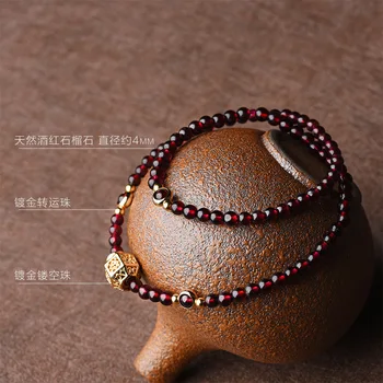 Moda Handmade naturale garnet brățară femei,de Lux, de epocă brățară elastice, Etnice piatra roșie etnice brățară
