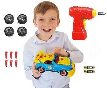 1 buc Asamblare DIY Model de Masina de Curse Kit Jucarii Copii Șuruburi de Foraj Jucării de a Construi Propriul Dvs. Jucărie Kit Pentru Băieți Și Fete Vehicule de Jucărie #TC