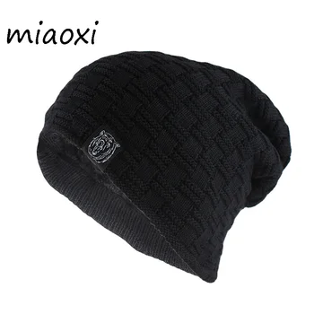 Miaoxi Nou Stil Bărbați Moda Pălărie Pentru Femei Lână Tricotate Căciuli Chelioși Adult Unisex Casual Model Animal de Iarnă Pălării Calde