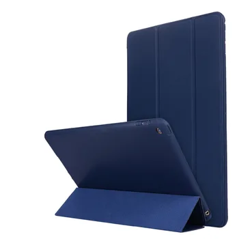 Slim 3-Folder Moale din Silicon TPU + Folio Piele PU Stand Magnet Smart Funda Caz Acoperă Pentru Apple iPad 9.7 2018 2017 Generație