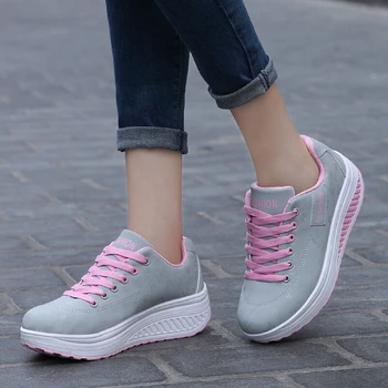 2020 Femei Pantofi Noi Cu Toc Doamna Casual Femei Adidași De Agrement Platforma Wedge Înălțimea Creșterea Pantofi Zapatos De Mujer
