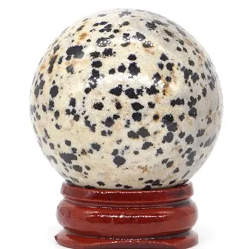 Naturale Dalmation Jasper Mingea Minerale de Cuarț Sfera Masaj manual glob de Cristal de Vindecare Feng Shui Acasă Decor Accesoriu 40mm