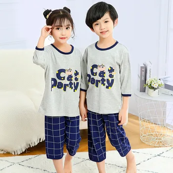 Copii Pijamale Copii Baieti Haine Sleepwear Set Toddler Homewear Desene animate îmbrăcăminte de noapte de Vară Pijama Maneca Scurta Fete Haine
