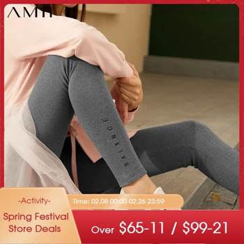 Amii Minimalism Moda de Iarnă Tipărite Femei Jambiere de Cauzalitate Lână Groasă Slim Fit Stretch Termice Pantaloni Femei 12020292