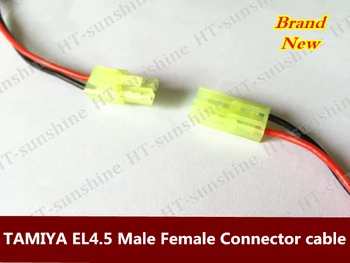 100Sets Verde Mini.TAMIYA EL4.5 de sex Masculin de sex Feminin Conector cu 20AWG Silicon cablu