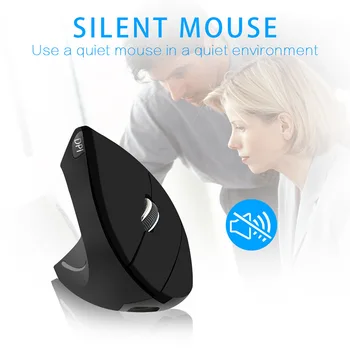 NOUL Mouse Wireless Optic Ergonomic 2.4 G 1600DPI Colorate de Lumină Încheietura mâinii Vindecare Verticale Soareci Gaming Mouse Gamer