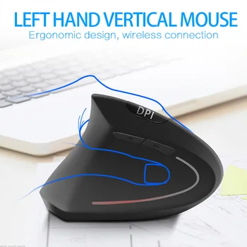 NOUL Mouse Wireless Optic Ergonomic 2.4 G 1600DPI Colorate de Lumină Încheietura mâinii Vindecare Verticale Soareci Gaming Mouse Gamer