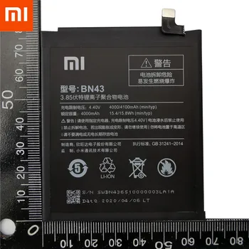 Original XiaoMi Acumulator de schimb Pentru Xiaomi Mi Redmi Note se Amestecă 2 3 3 3X 4X 4 4A 4C 5 5A 5S 5X M5 6 6A 7 8 Pro Plus baterii