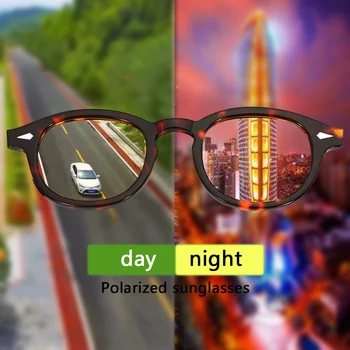 Galben Noapte Viziune Ochelari lentile Polarizate Johnny Depp ochelari de soare Femei Barbati Brand de Lux / Acetat de Rama de Ochelari de Calitate Superioară