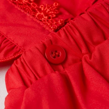2 BUC Fata Nou-născut Solid de Culoare Roșie de Vară Drăguț Body +Bentita fără Mâneci Salopeta Costum 0-24M Toddler Girls