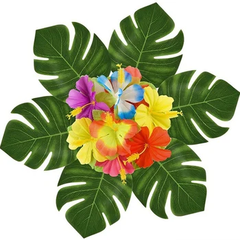 Artificiale Frunze De Palmier 1 Set Creativ Plaja Nunta De Vara Frumoase Aloha Luau Masa Decor Hawaian Junglă Tematice Petrecere