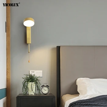 Modernă cu LED-uri Lămpi de Perete Pentru Camera de zi Dormitor Noptieră Interfata USB Iluminat Interior Iluminat Wandlamp Comutator Industrial Tranșee