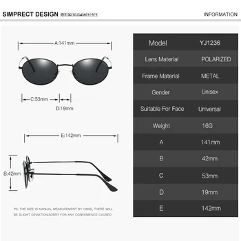 SIMPRECT Retro ochelari de Soare Polarizat Femei 2021 Vintage Roz Oval Ochelari de Soare Pentru Barbati UV400 Anti-orbire permis de Nuante Pentru Femei