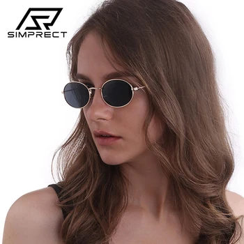 SIMPRECT Retro ochelari de Soare Polarizat Femei 2021 Vintage Roz Oval Ochelari de Soare Pentru Barbati UV400 Anti-orbire permis de Nuante Pentru Femei