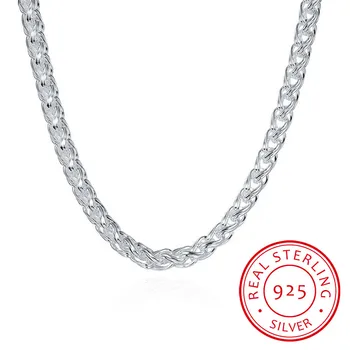 Moda pentru bărbați bijuterii argint 925 lanțuri colier 6mm Răsucite lanțuri groase colier pentru femei bijuterii fine 20inch