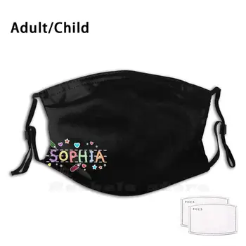 Sofia Primul Nume Amuzant Imprimare Reutilizabile Pm2.360 Filtru Masca De Fata Sophia Prenumele Înapoi La Școală Stil Drăguț Grădiniță