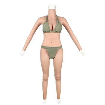 Silicon Nouă puncte salopeta body realist piept de Forme false vagin acoperi complet false piele sâni falși pentru barbati îmbracati in femeie