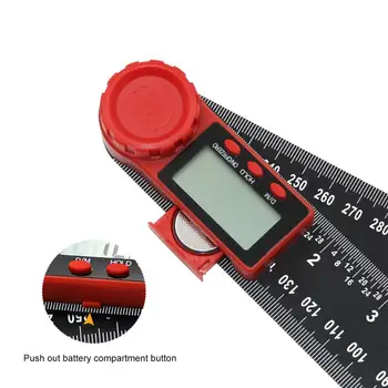 360° LCD Display Digital Unghi Conducător Inclinometer Goniometru Raportor Instrument de Măsurare 0-300mm Multifuncțional de Boot în mod Automat