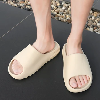Vara Oamenii Alunecă Ușor Rece Papuci de Plaja Slide Os de Pește Gura Flip Flops pentru Femei Sandale Moale EVA Adidași Cuplu 35-46#