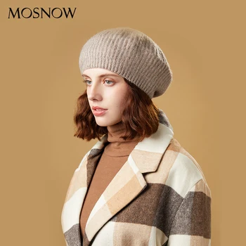 De iarnă pentru Femei Pălărie Bereta Tricotate de Bumbac, de Lână de Înaltă Calitate Nou Brand de Moda Toamna Capota 2019 Pălării de Iarnă Pentru Femei Capace