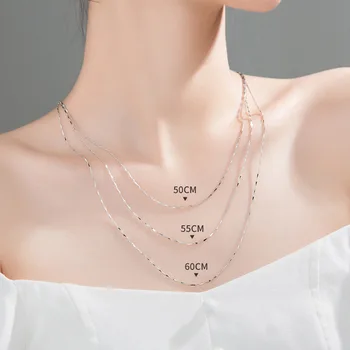 La Monada Lanț De Argint Colier Pentru Femei De Moda Minimalist Argint 925 De Bijuterii De Pe Gat Femei Coliere Nu Pandantiv