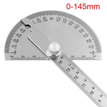 100mm 145mm din Oțel Inoxidabil 180 de grade Raportor de Unghi Finder Rotativ de Măsurare Conducător Mașinist Instrument Meșter Conducător goniometru