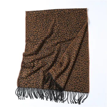 2019 cald Leopard de iarnă pentru femei esarfe knited cașmir eșarfă Mare Șaluri și împachetări foulard femme lână pashmina pătură eșarfă