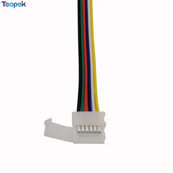 10buc 6 pini Latime 12mm RGB CCT LED Conector Solderless 1 Clip Sau Clip 2 Ușor Conector Adaptor Pentru 6pini RGB+CCT Benzi cu LED-uri