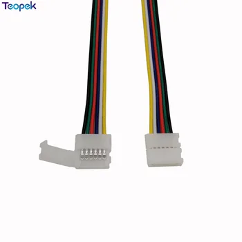 10buc 6 pini Latime 12mm RGB CCT LED Conector Solderless 1 Clip Sau Clip 2 Ușor Conector Adaptor Pentru 6pini RGB+CCT Benzi cu LED-uri