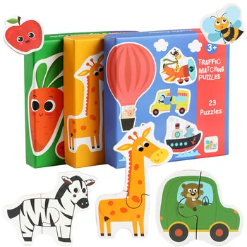 Copil Copii Din Lemn Din Lemn Animal Cognition Puzzle De Fructe De Învățare De Învățământ De Jucărie
