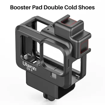 Ulanzi G9-4 GoPro 9 Camera de Plastic Cușcă Pentru GoPro Hero 9 Negru Locuințe Caz cu Mic și Umple de Lumină Rece de Pantofi Vlog Accesorii