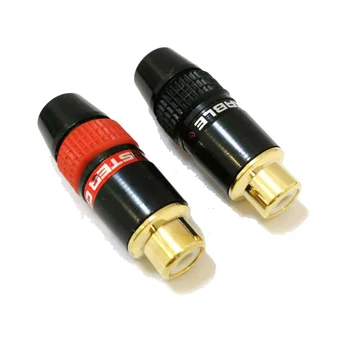 Transport gratuit 20buc/Lot de Înaltă calitate Placat cu Aur RCA female Conector jack AV Adaptor pentru Cablu DIY