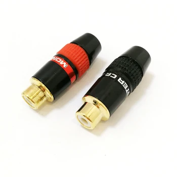 Transport gratuit 20buc/Lot de Înaltă calitate Placat cu Aur RCA female Conector jack AV Adaptor pentru Cablu DIY