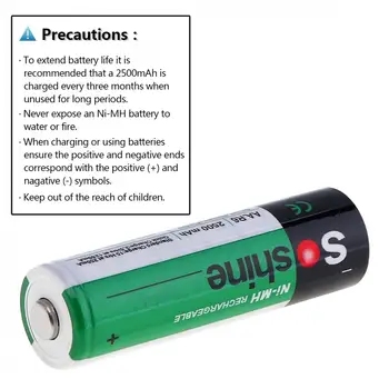 4buc/pachet Soshine Ni-MH AA 2500mAh Baterii Reincarcabile + Acumulator Portabil Cutie de Înaltă Calitate pot fi reîncărcate de peste 500 de ori