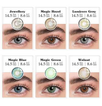 UYAAI 2 buc/Set Magie Serie de Lentile de Contact Colorate pentru Ochi Natural Lentile de Contact de Culoare Lentila de Contact pentru Frumusetea Ochilor ochelari touch