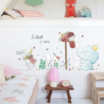 Iepuri pentru copii autocolante camera copiilor pridvor noptiera grădiniță aspect decorativ de perete autocolante murale pentru copii decalcomanii