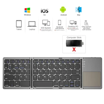 Mini folding tastatură Bluetooth Wireless Pliabil Reîncărcabilă Tastatura cu Touchpad-ul pentru Windows,Android,ios, Tableta ipad Telefon