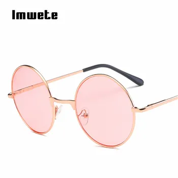 Imwete Steampunk ochelari de Soare Retro Prințul ochelari de Soare John Lennon Bărbați Femei Designer de Brand Rotund ochelari de soare Ochelari de protectie UV400