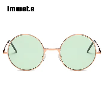 Imwete Steampunk ochelari de Soare Retro Prințul ochelari de Soare John Lennon Bărbați Femei Designer de Brand Rotund ochelari de soare Ochelari de protectie UV400
