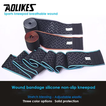 AOLIKES 1BUC 1,5 m*8 cm de Haltere Suport pentru Genunchi Folie Bretele Bandaj Elastic de Compresie Picior Curea de Vițel genunchiere de Siguranță