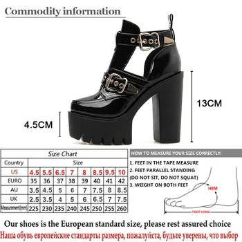 Gdgydh 2021 Noua Moda De Primăvară Cataramă Glezna Cizme Pentru Femei Din Piele De Brevet Nituri Tocuri Inalte Pantofi Pe Toc Gros Vara Sexy